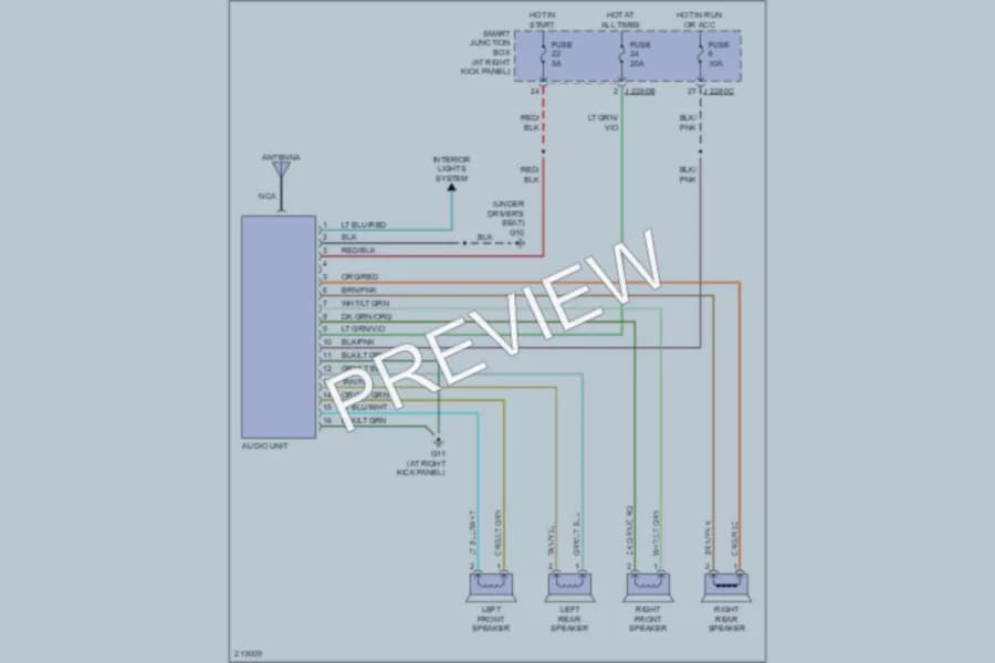 2005 Mazda B4000 Radio wiring diagram preview