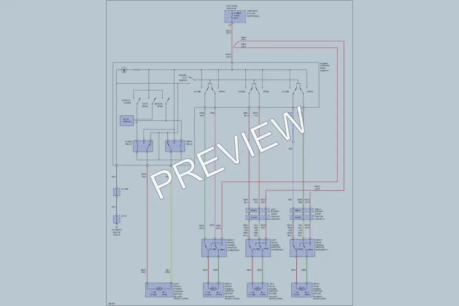2005 Mazda MPV Power Windows wiring diagram preview