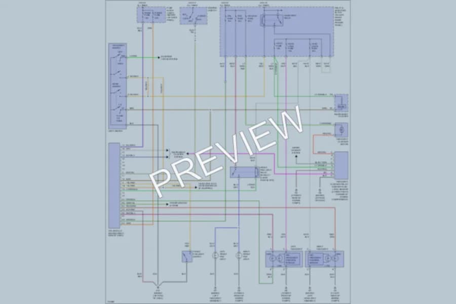 2005 Mazda RX8 Headlights wiring diagram preview