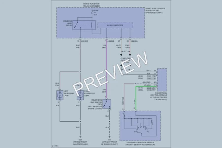 2005 Mazda Tribute Exterior Lights wiring diagram preview