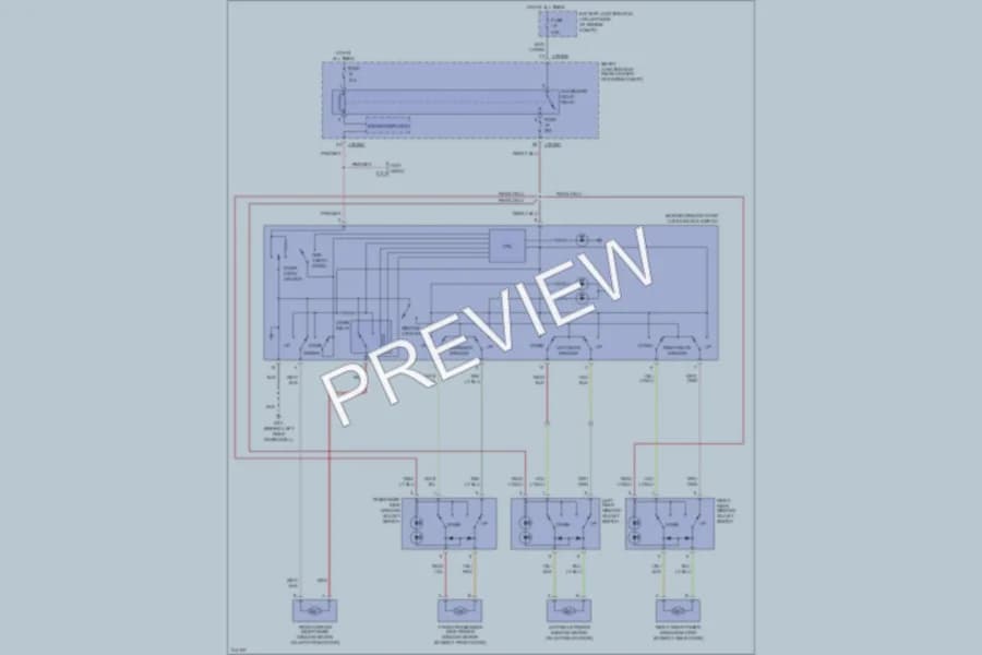 2005 Mazda Tribute Power Windows wiring diagram preview
