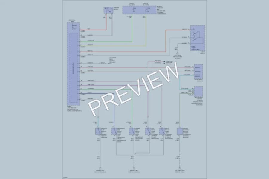 2005 Mazda Tribute Warning Systems wiring diagram preview