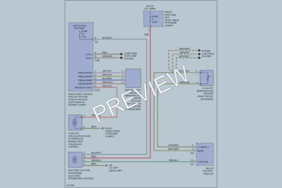 2005 MercedesBenz C320 Cooling Fan wiring diagram preview