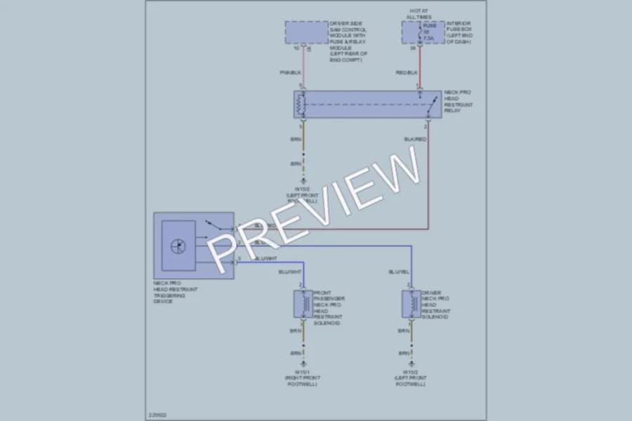 2005 MercedesBenz E320 Power Seats wiring diagram preview