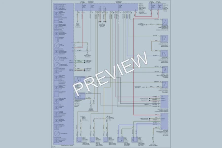 2005 MercedesBenz E500 Instrument Cluster wiring diagram preview