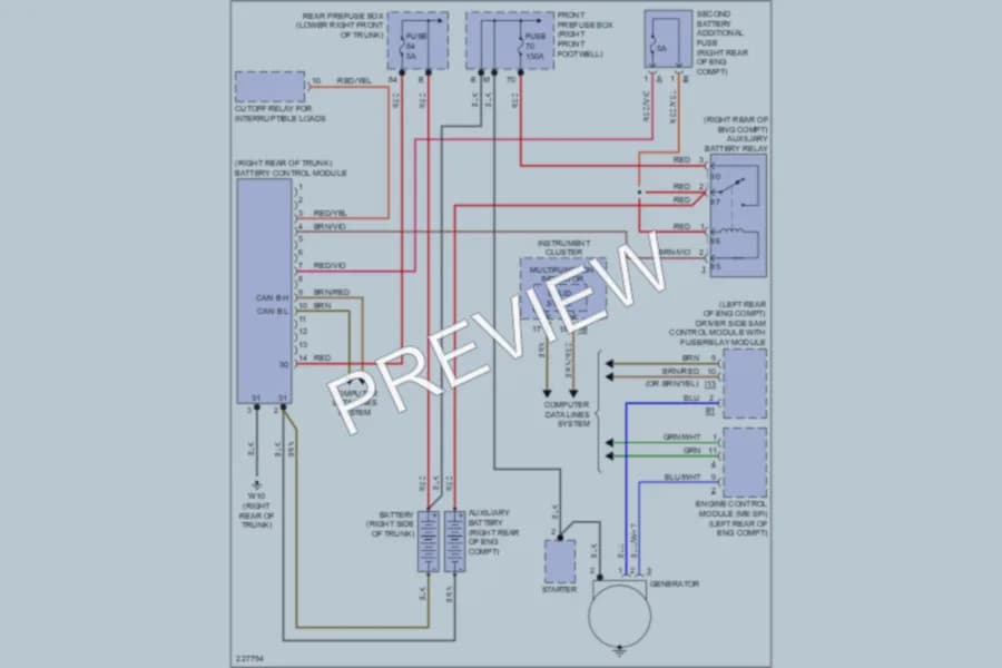 2005 MercedesBenz E500 Starting Charging wiring diagram preview