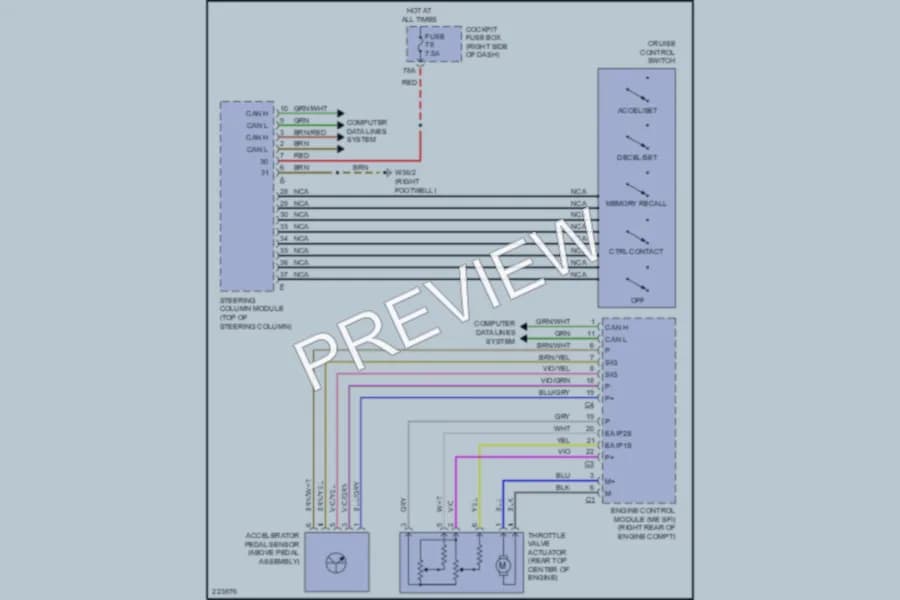 2005 MercedesBenz S500 Cruise Control wiring diagram preview