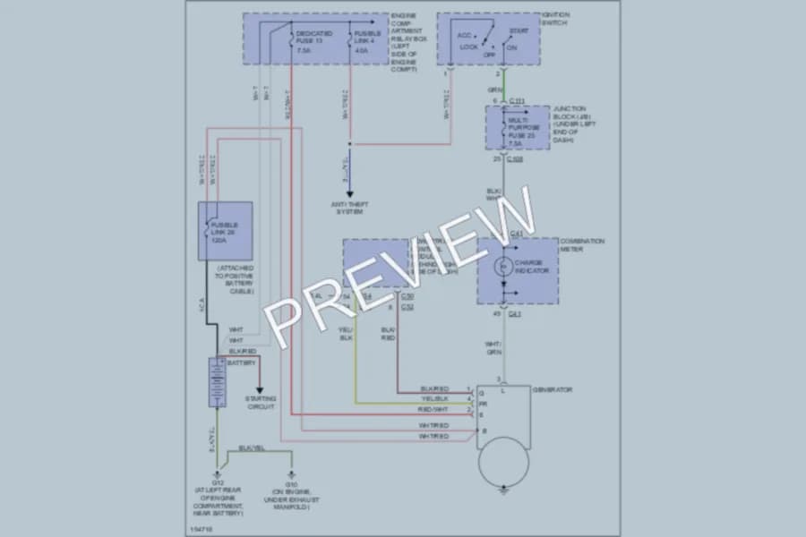 2005 Mitsubishi Eclipse Starting Charging wiring diagram preview