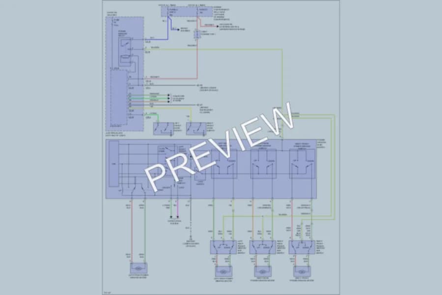 2005 Mitsubishi Endeavor Power Windows wiring diagram preview