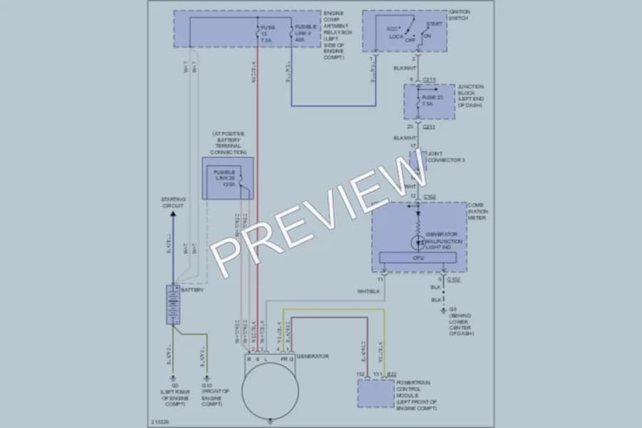 2005 Mitsubishi Endeavor Starting Charging wiring diagram preview