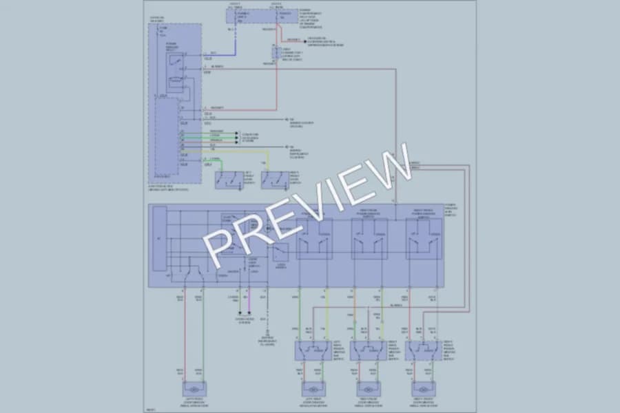 2005 Mitsubishi Galant Power Windows wiring diagram preview