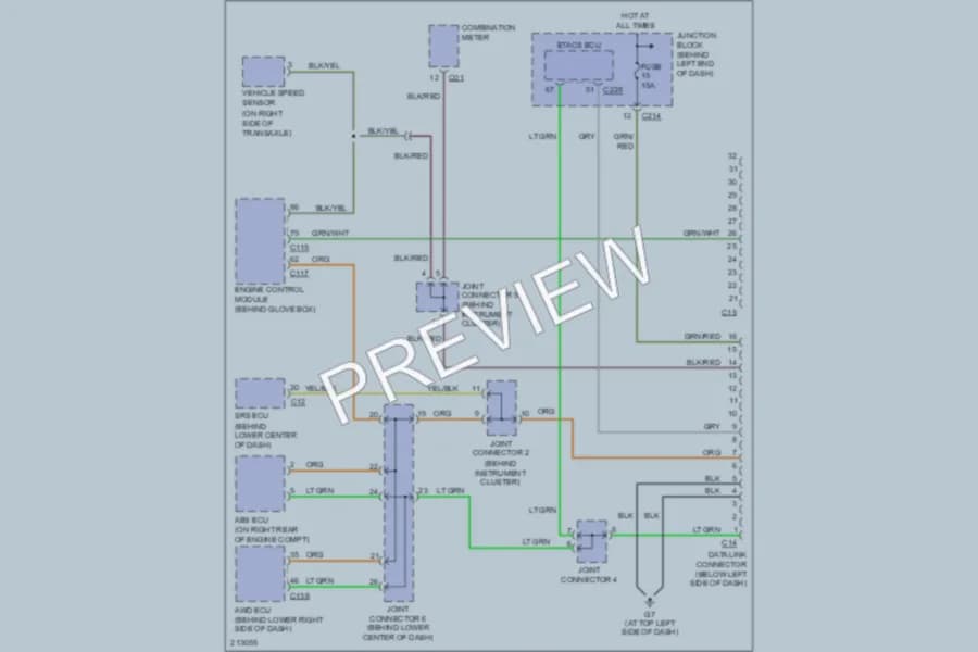 2005 Mitsubishi LancerEvolution Computer Data Lines wiring diagram preview