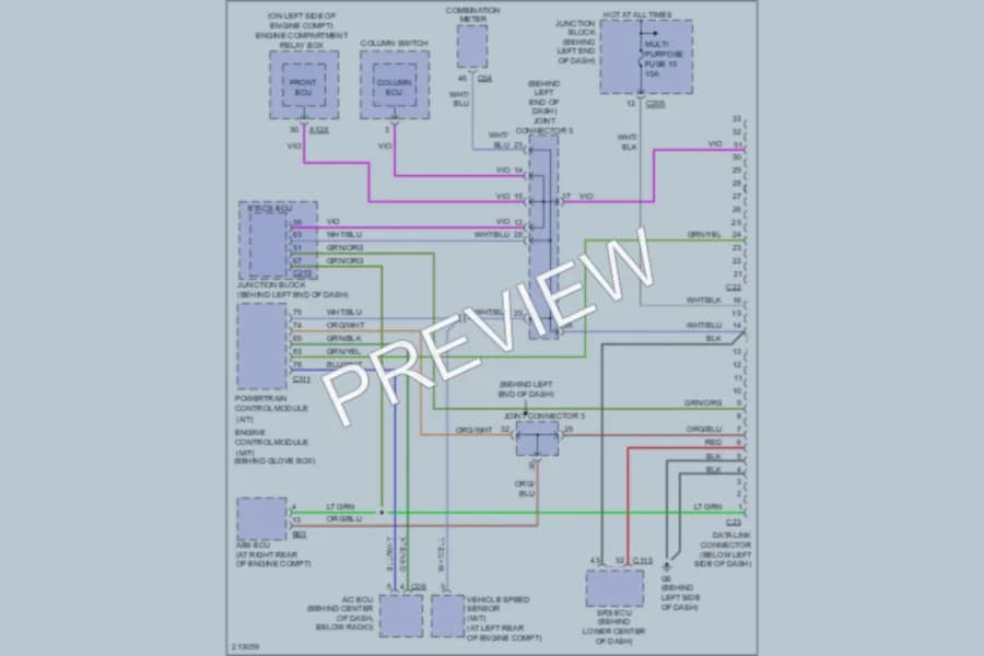 2005 Mitsubishi Outlander Computer Data Lines wiring diagram preview