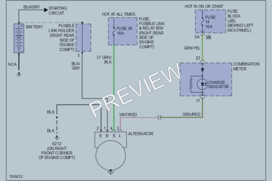2005 Nissan 350Z Starting Charging wiring diagram preview