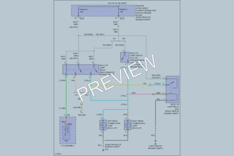 2005 Nissan Frontier Exterior Lights wiring diagram preview