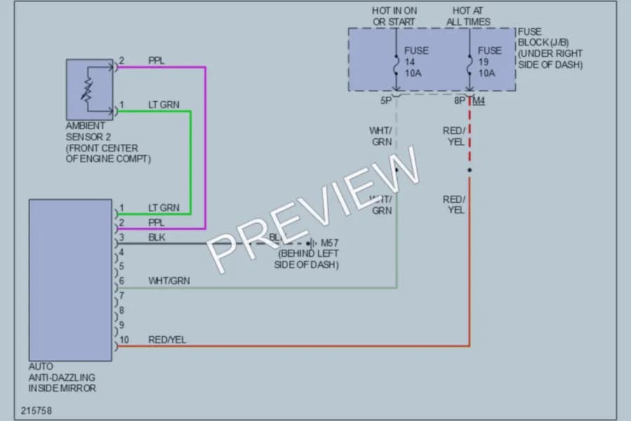 2005 Nissan Frontier Power Mirrors wiring diagram preview