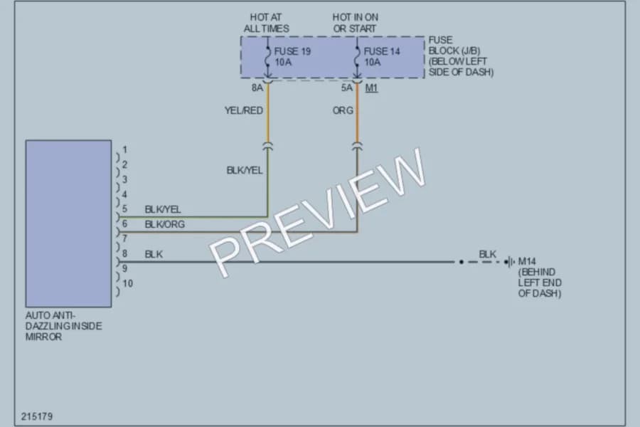 2005 Nissan Murano Power Mirrors wiring diagram preview