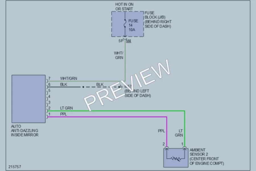 2005 Nissan Pathfinder Power Mirrors wiring diagram preview