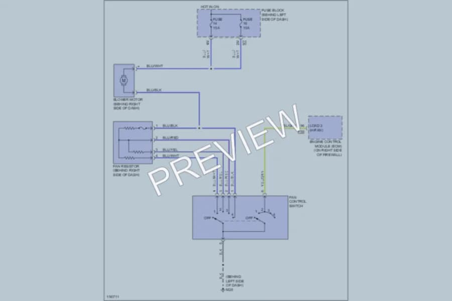 2005 Nissan Sentra Air Conditioning wiring diagram preview