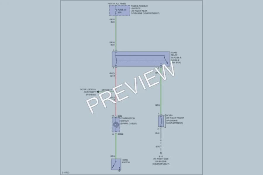 2005 Nissan Titan Horn wiring diagram preview