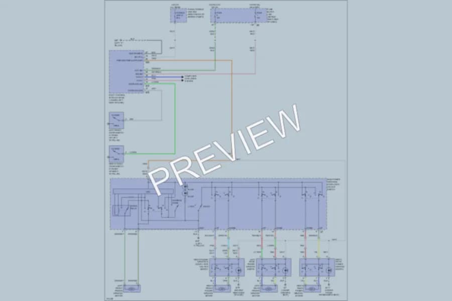 2005 Nissan Xterra Power Windows wiring diagram preview