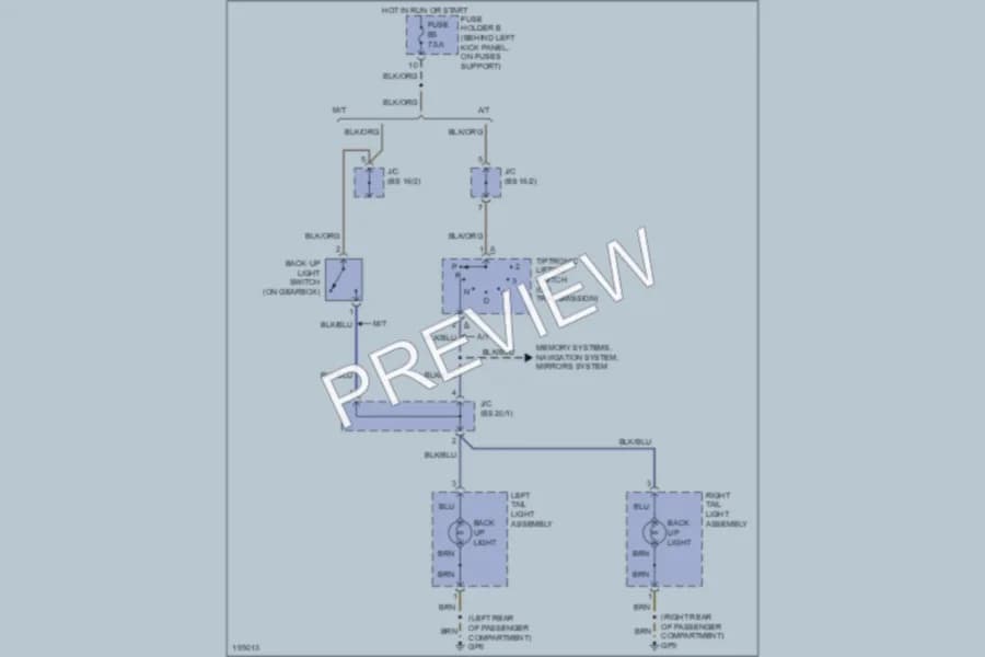 2005 Porsche 911 Exterior Lights wiring diagram preview