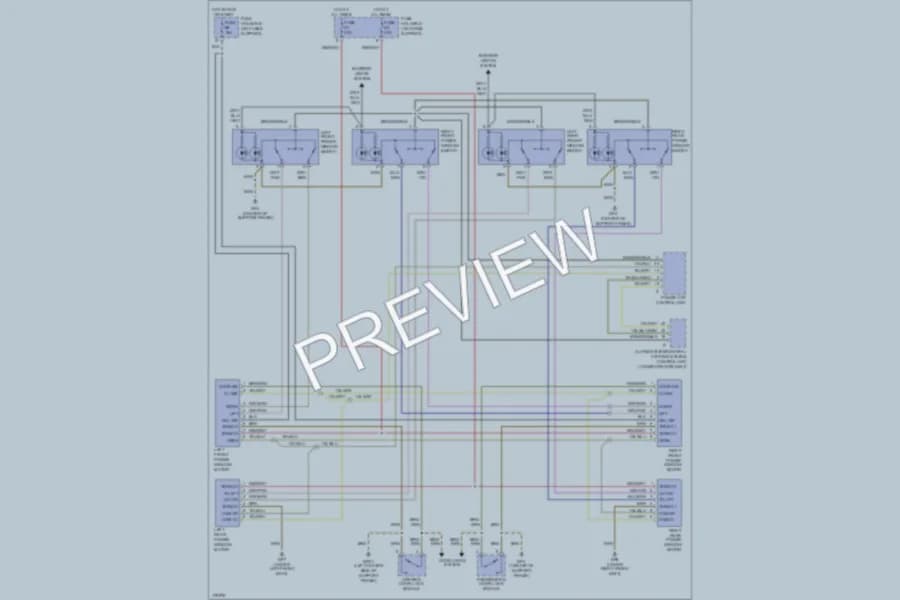 2005 Porsche 911 Power Windows wiring diagram preview