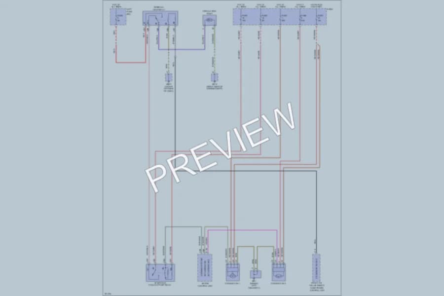 2005 Porsche Cayenne Cooling Fan wiring diagram preview