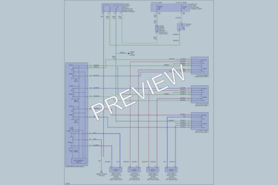 2005 Saab 92X Power Windows wiring diagram preview