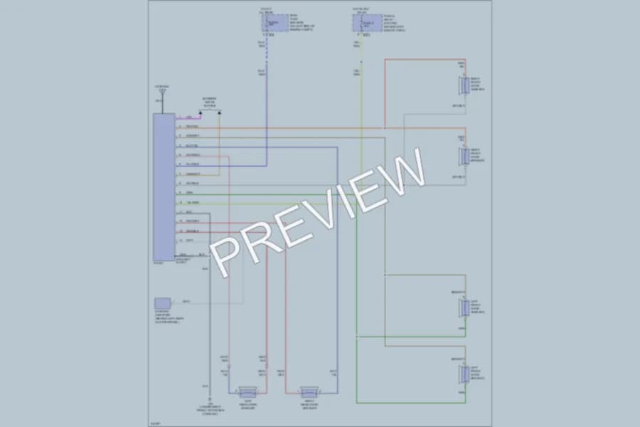 2005 Saab 92X Radio wiring diagram preview