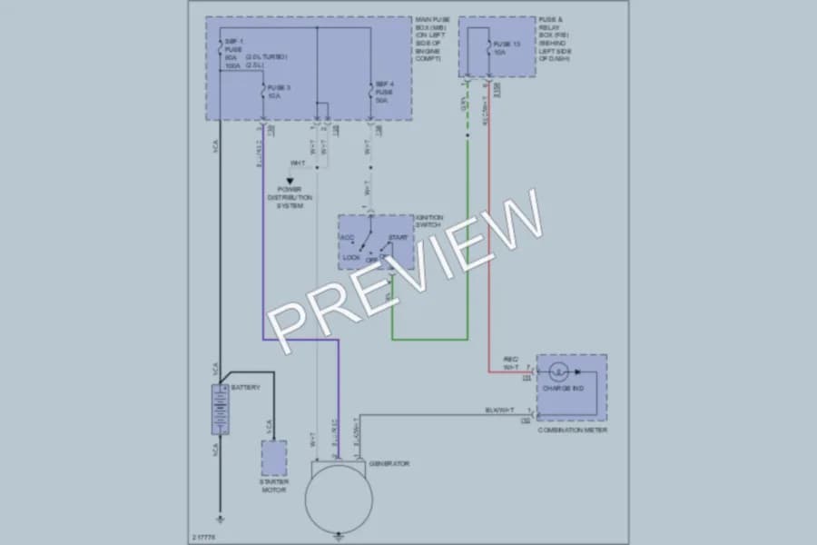 2005 Saab 92X Starting Charging wiring diagram preview