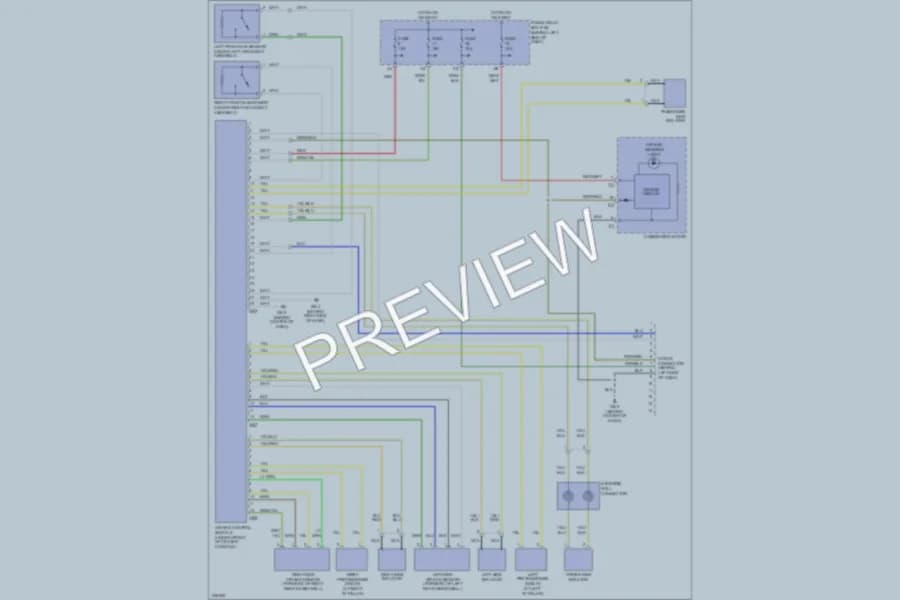 2005 Saab 92X Supplemental Restraints wiring diagram preview