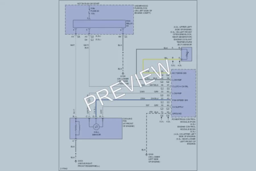 2005 Saab 97X Cooling Fan wiring diagram preview