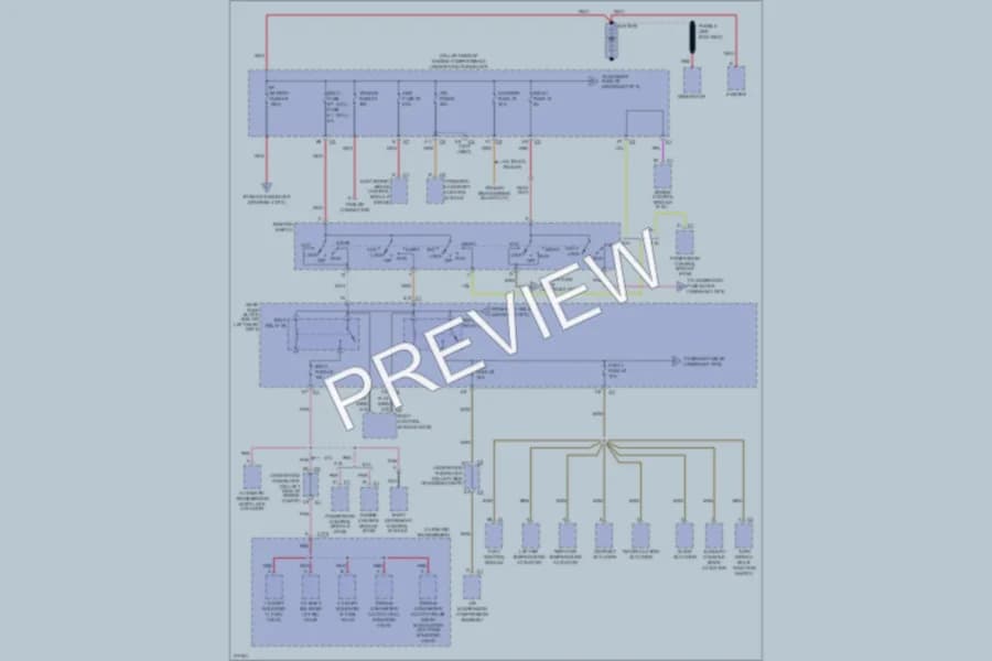 2005 Saab 97X Power Distribution wiring diagram preview