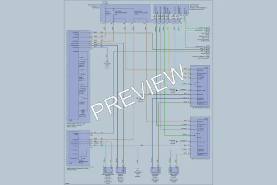2005 Saab 97X Power Windows wiring diagram preview