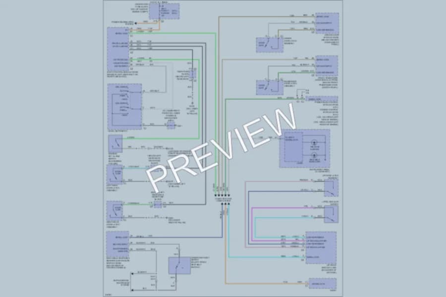2005 Saab 97X Warning Systems wiring diagram preview