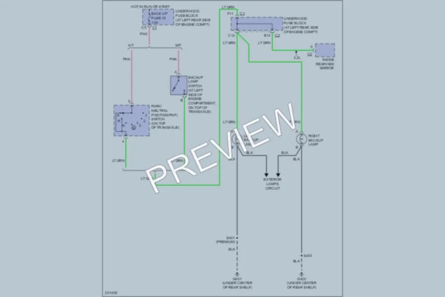 2005 Saturn ION1 Exterior Lights wiring diagram preview
