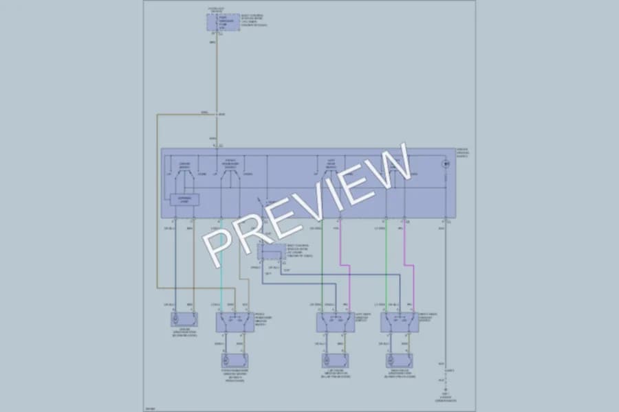 2005 Saturn ION1 Power Windows wiring diagram preview