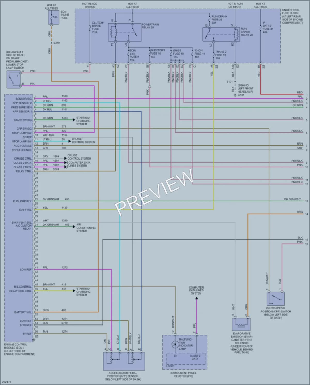 2005 Saturn ION3 Engine Performance wiring diagram preview