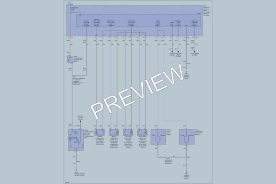2005 Saturn ION3 Power Door Locks wiring diagram preview