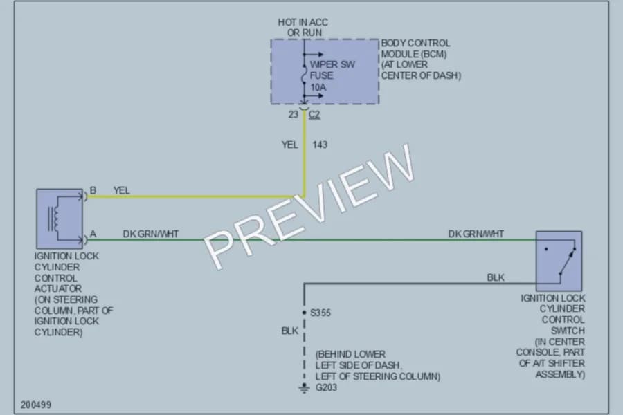 2005 Saturn IONRedLine Shift Interlock wiring diagram preview