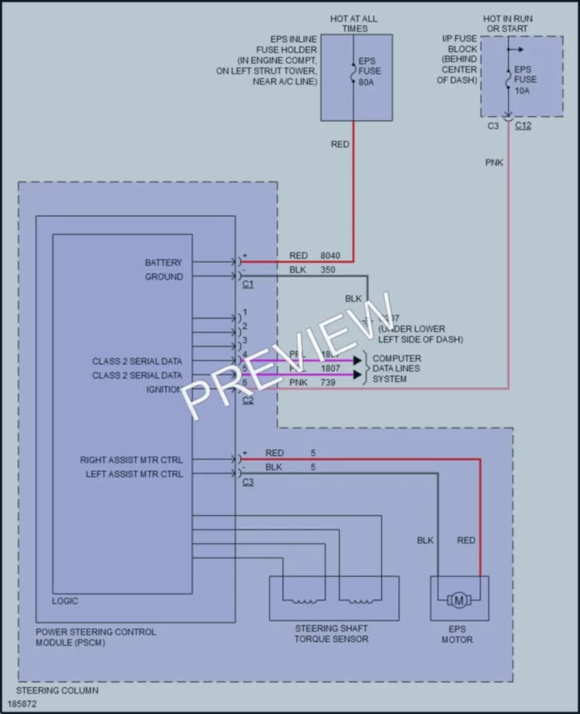 2005 Saturn VUE Electronic Power Steering wiring diagram preview