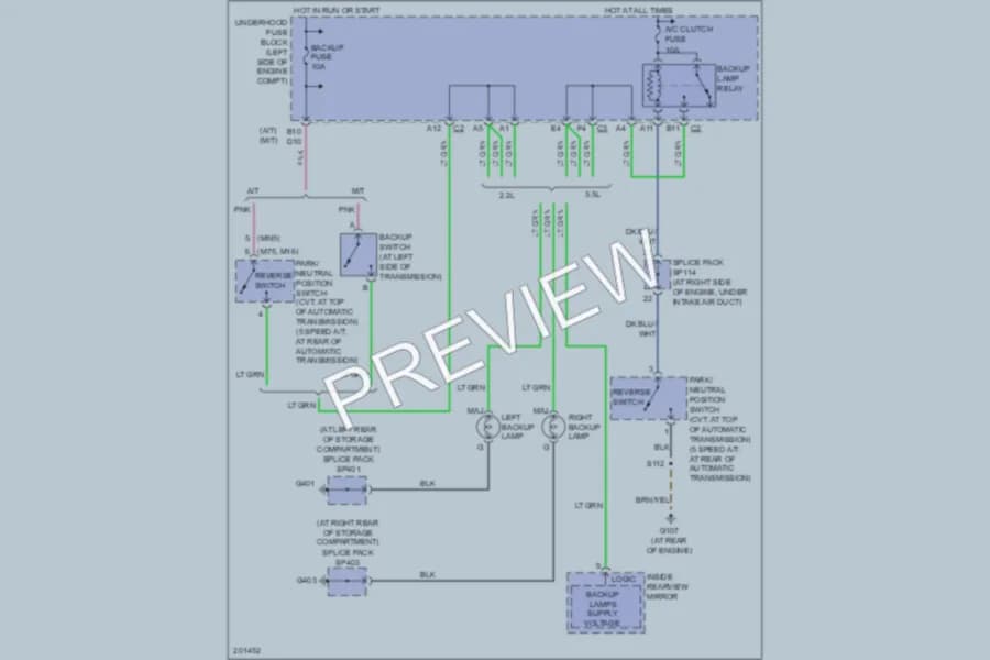 2005 Saturn VUE Exterior Lights wiring diagram preview
