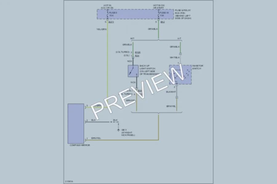 2005 Subaru Forester Power Mirrors wiring diagram preview