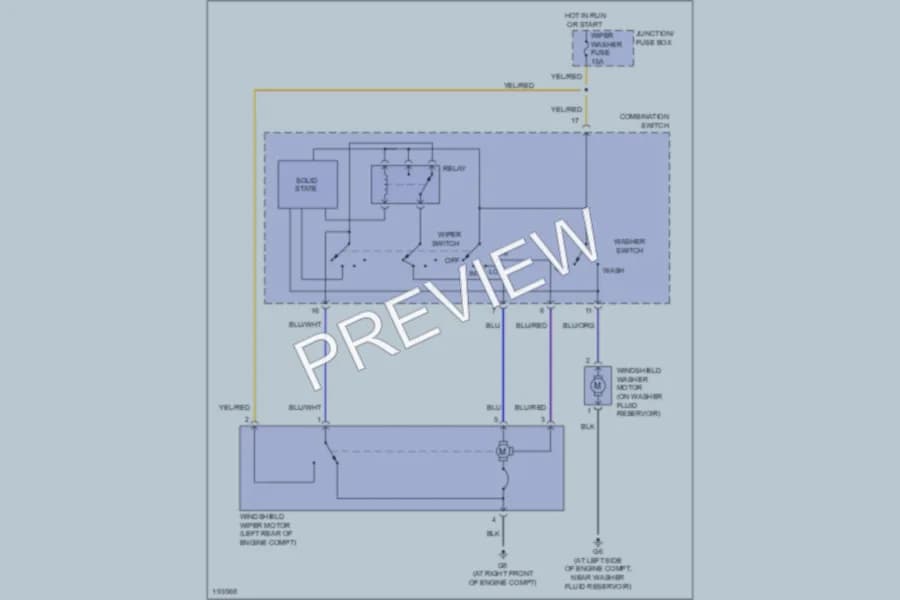 2005 Suzuki Aerio Wiper Washer wiring diagram preview