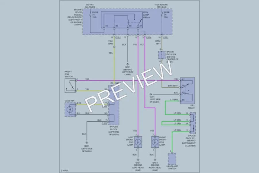 2005 Suzuki Forenza Headlights wiring diagram preview