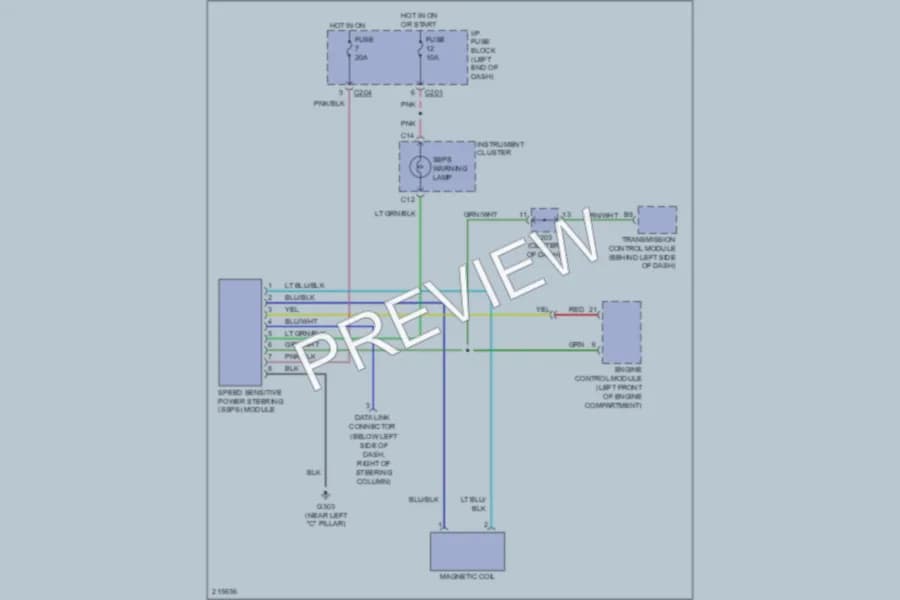 2005 Suzuki Verona Electronic Power Steering wiring diagram preview