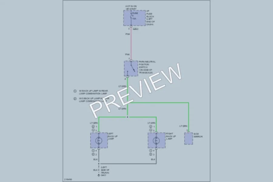 2005 Suzuki Verona Exterior Lights wiring diagram preview