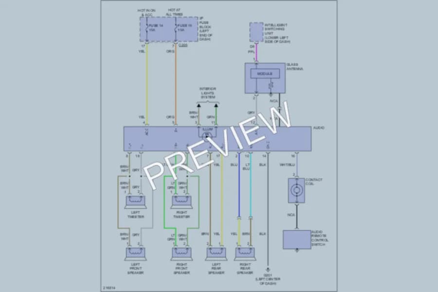 2005 Suzuki Verona Radio wiring diagram preview