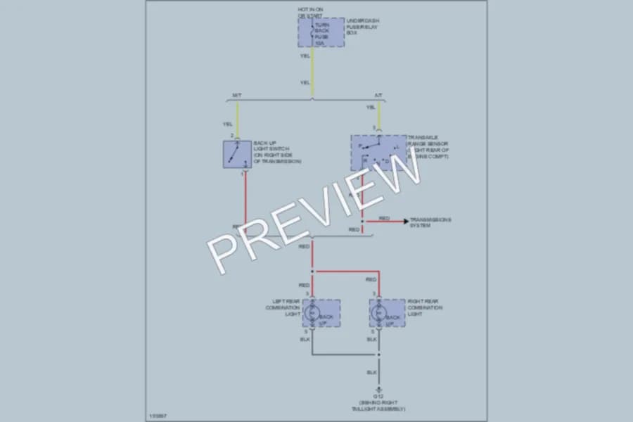 2005 Suzuki XL7 Exterior Lights wiring diagram preview